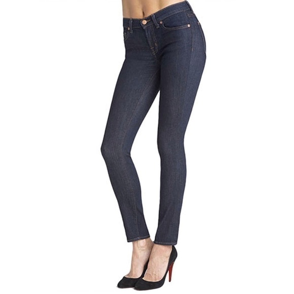 J Brand‎ Jeans Womens Skinny Leg Dark Wash Blue Pure Mid Rise - Picture 1 of 12